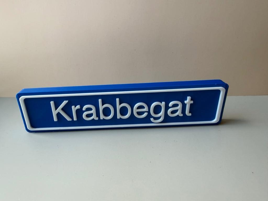 Bordje Krabbegat Bergen op Zoom, Ophalen, Zo goed als nieuw