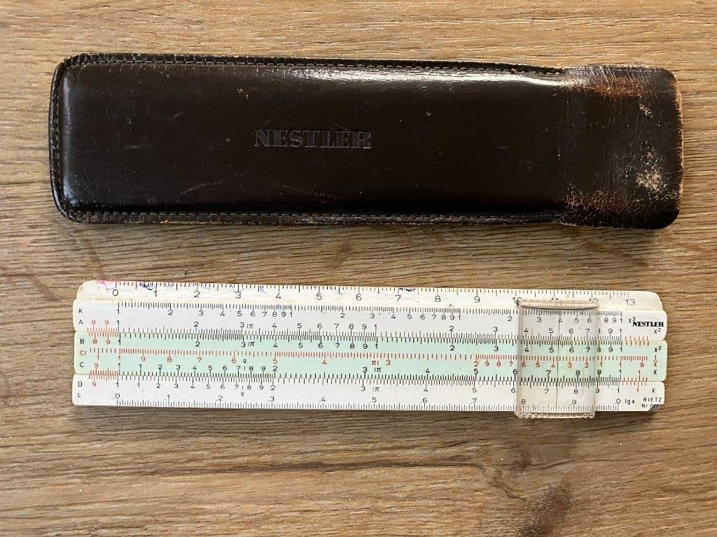 Vintage Albert Nestler System Rietz rekenliniaal, Ophalen of Verzenden