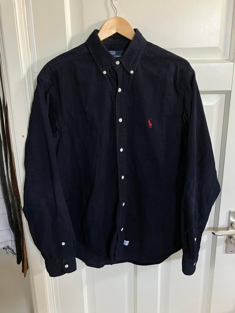 Ralph Lauren corduroy overhemd L, Ophalen of Verzenden, Zo goed als nieuw, Blauw