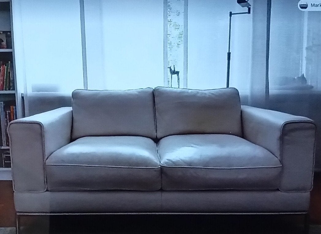 Ikea Arild witlederen design 2 zitter., Ophalen, Gebruikt