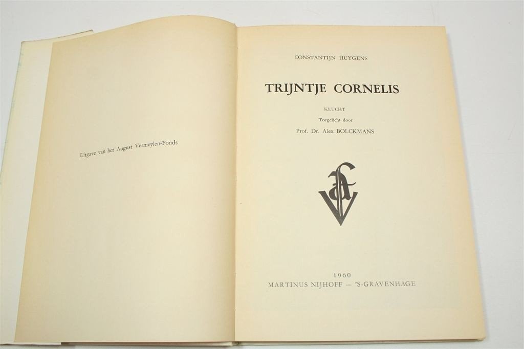 Trijntje Cornelis — Klucht Huygens Editie 1672 Nijhoff 1960, Ophalen of Verzenden, Gelezen