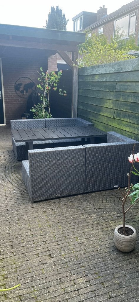 tuinset, Tuin en Terras, Tuinsets en Loungesets, Ophalen, 5 zitplaatsen, Bank, Aluminium