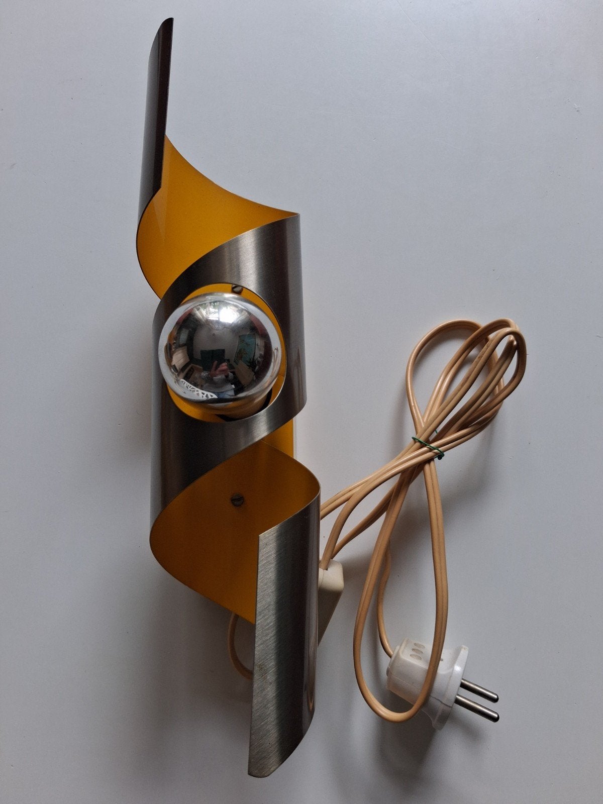 Vintage Space Age wandlamp wokkellamp. 2x, Gebruikt, E14 (klein), Ophalen of Verzenden, Overige merken