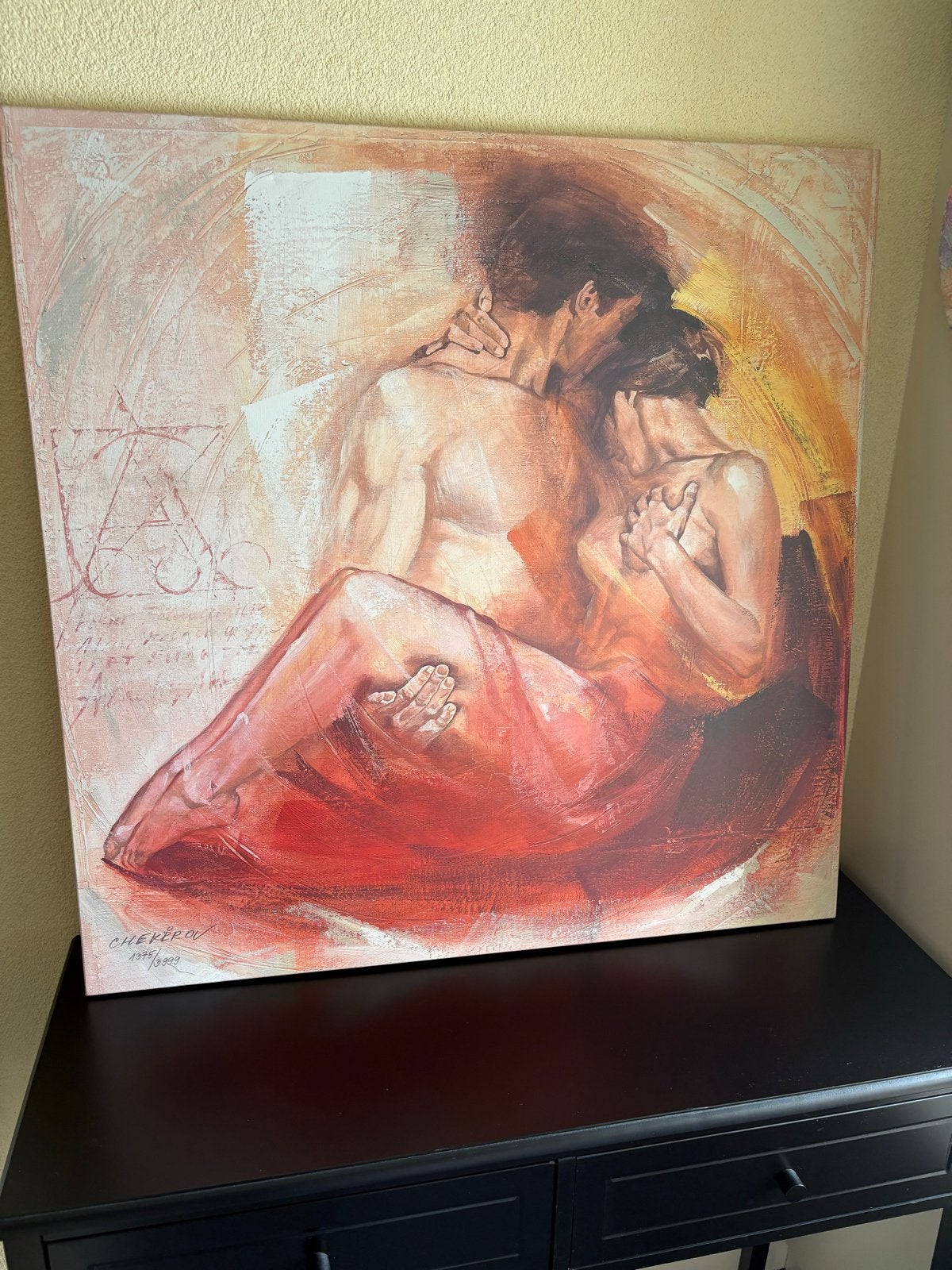 Chekirov - Tender Passion - Limited Edition Canvas, Doek, Portret of Personen, Expressionistisch, Ophalen of Verzenden