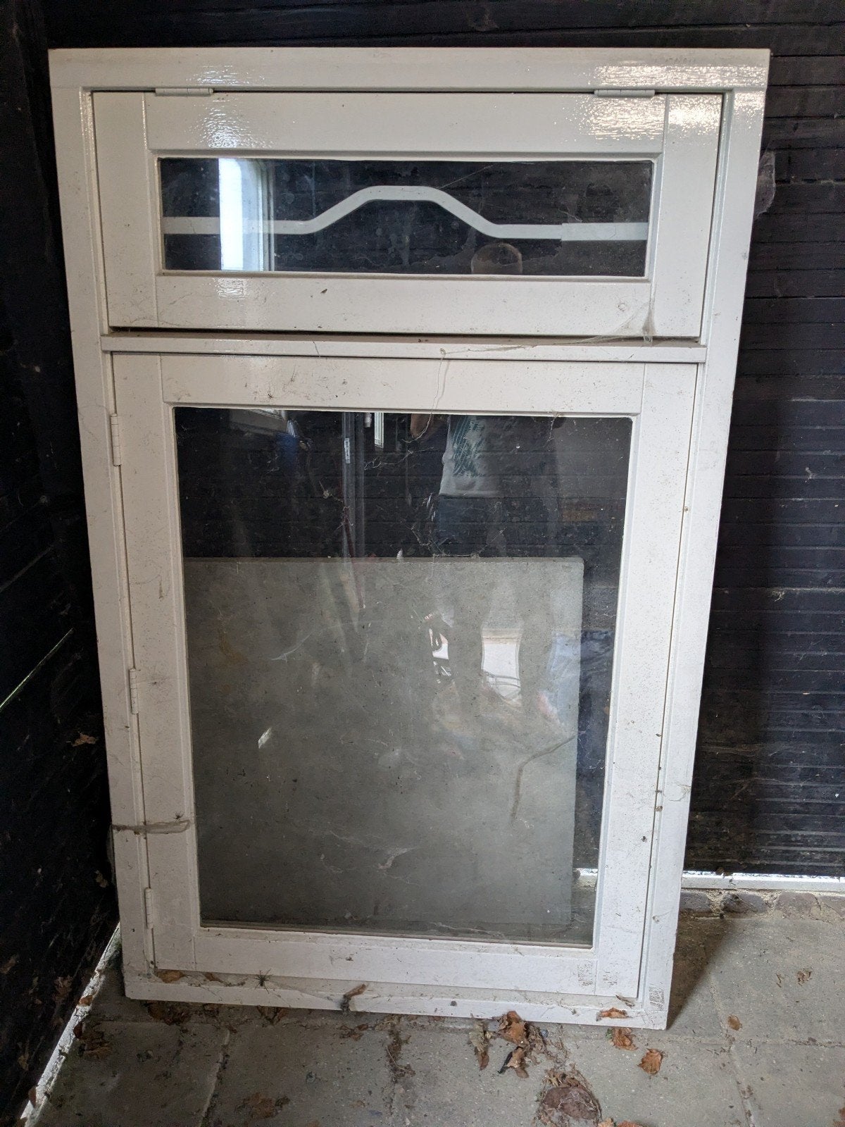 Hardhouten kozijn met dubbel glas. Bijna gratis., Ophalen, Hout, 75 tot 150 cm, Raamkozijn
