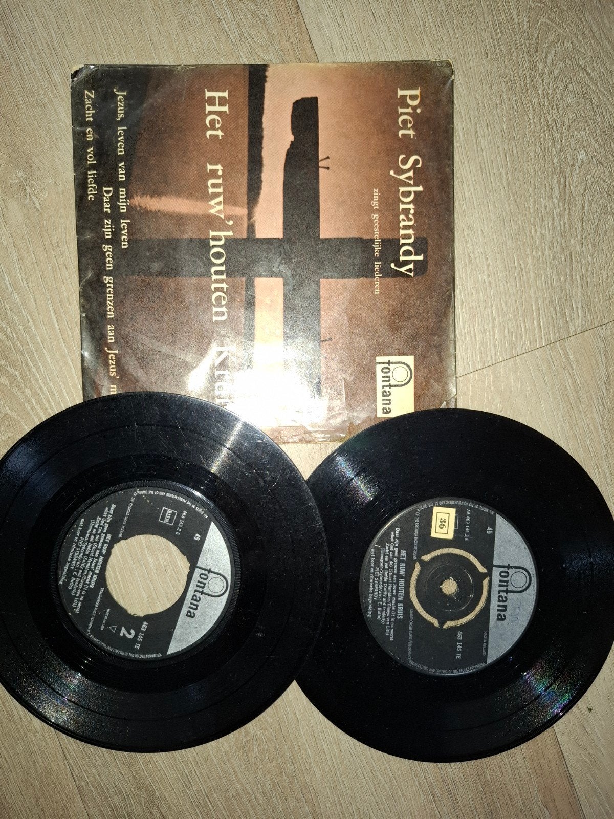 Piet Sybrandy - Het Ruw' Houten Kruis (Fontana EP), Cd's en Dvd's, Gebruikt, 7 inch, Ophalen of Verzenden, EP