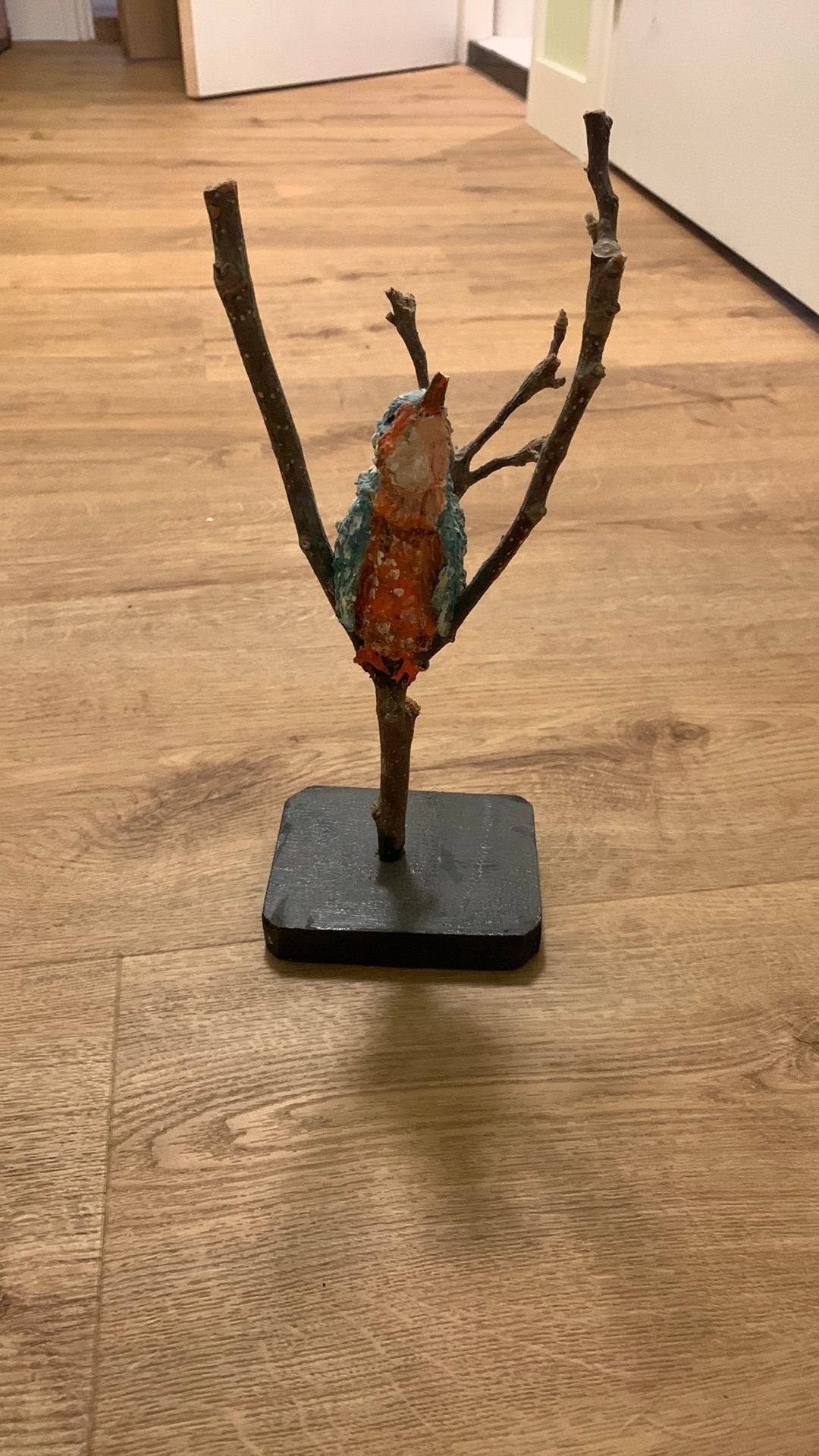 ijsvolgel beeldje, Antiek en Kunst, Ophalen, Beeld, Blauw, Overige materialen