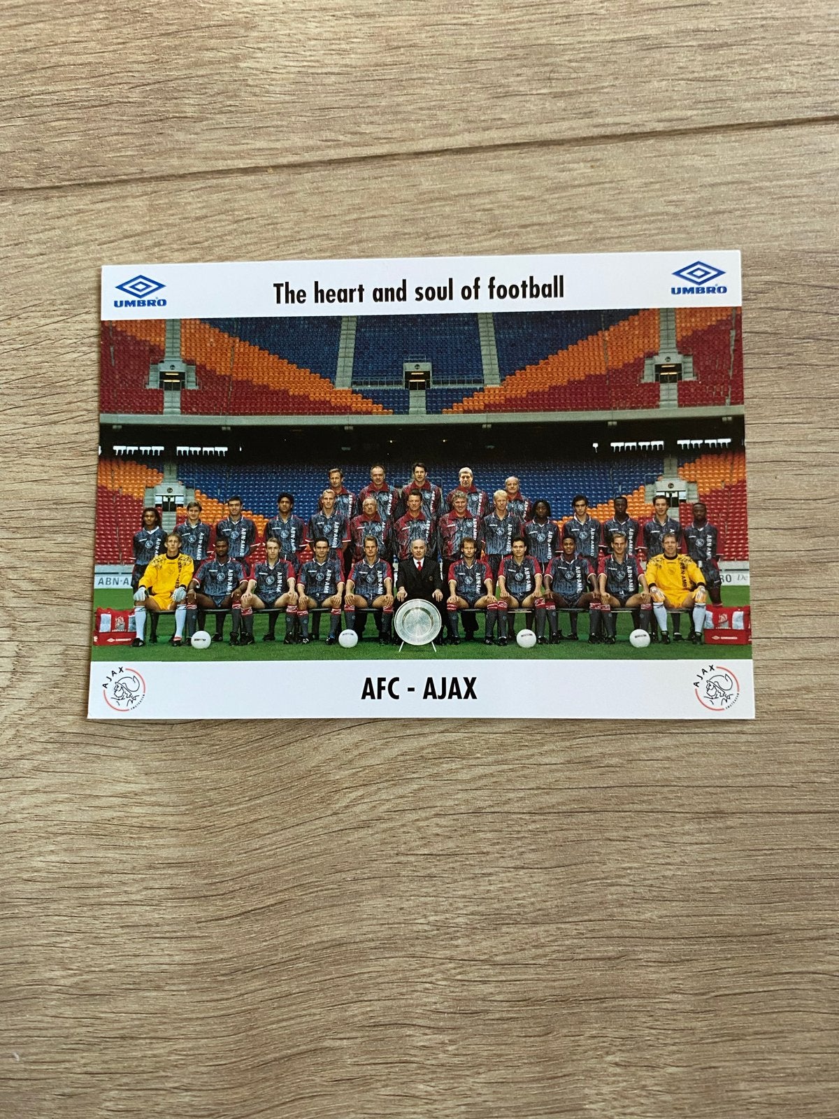 Elftalfoto AFC Ajax seizoen '96-'97 met handtekeningen, Ophalen of Verzenden, Zo goed als nieuw, Ajax, Poster, Plaatje of Sticker