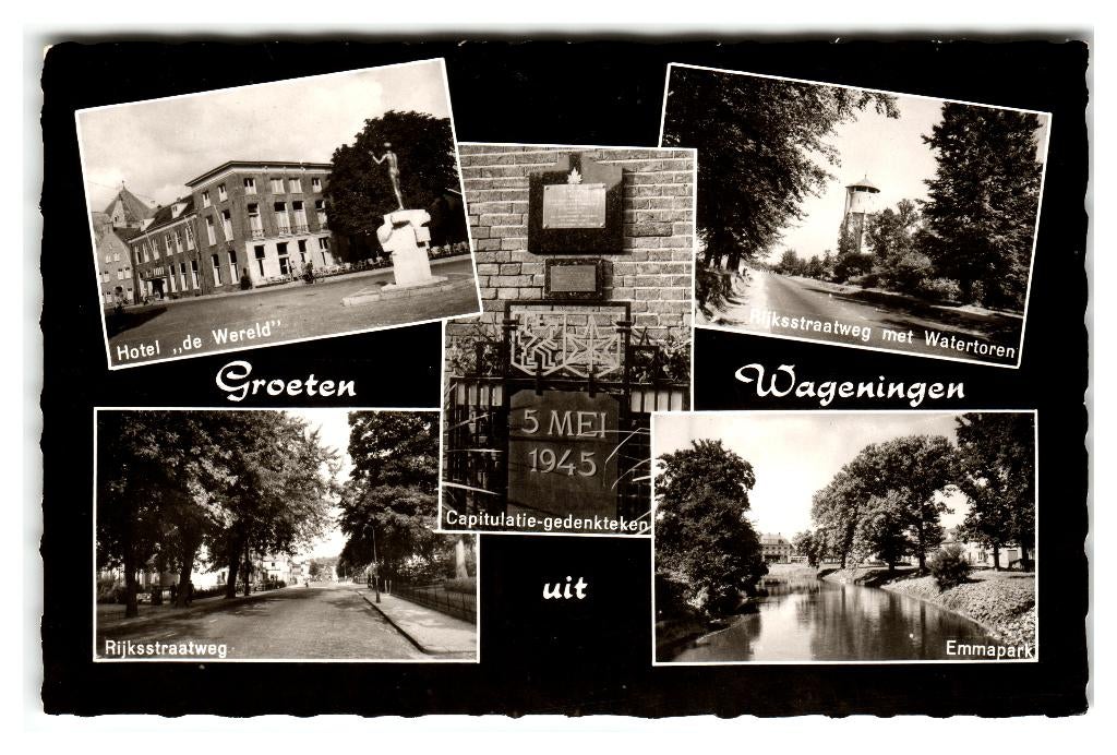 Wageningen, Groeten uit Wageningen. Opruimingskaart, Verzenden, 1960 tot 1980, Gelopen, Gelderland