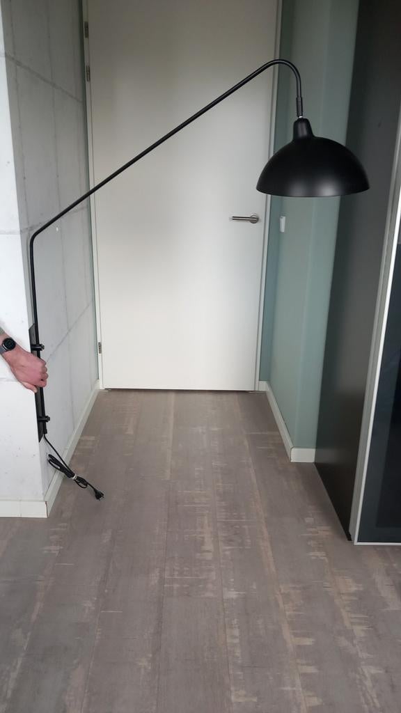 VT Wonen wandlamp Orion mat zwart, Ophalen, Zo goed als nieuw, Metaal, 100 tot 150 cm