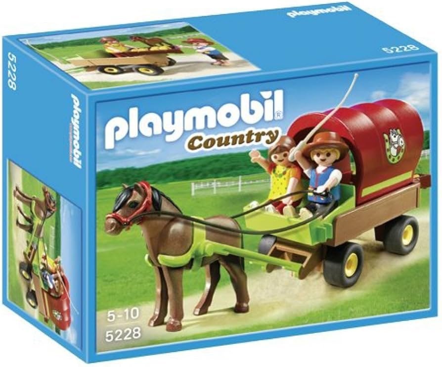 Playmobil 5228 Country: Paardenwagen compleet, Gebruikt, Complete set, Voertuig, Ophalen of Verzenden