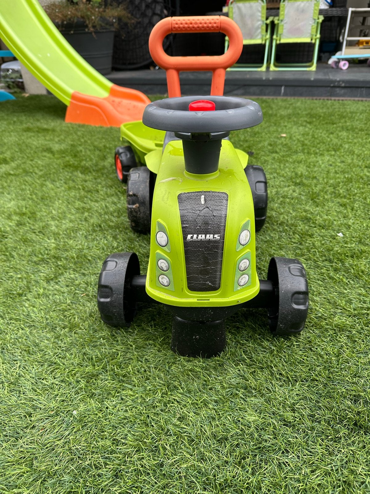 Loop tractor Claas Arion met aanhanger, Ophalen, Gebruikt, Trapvoertuig