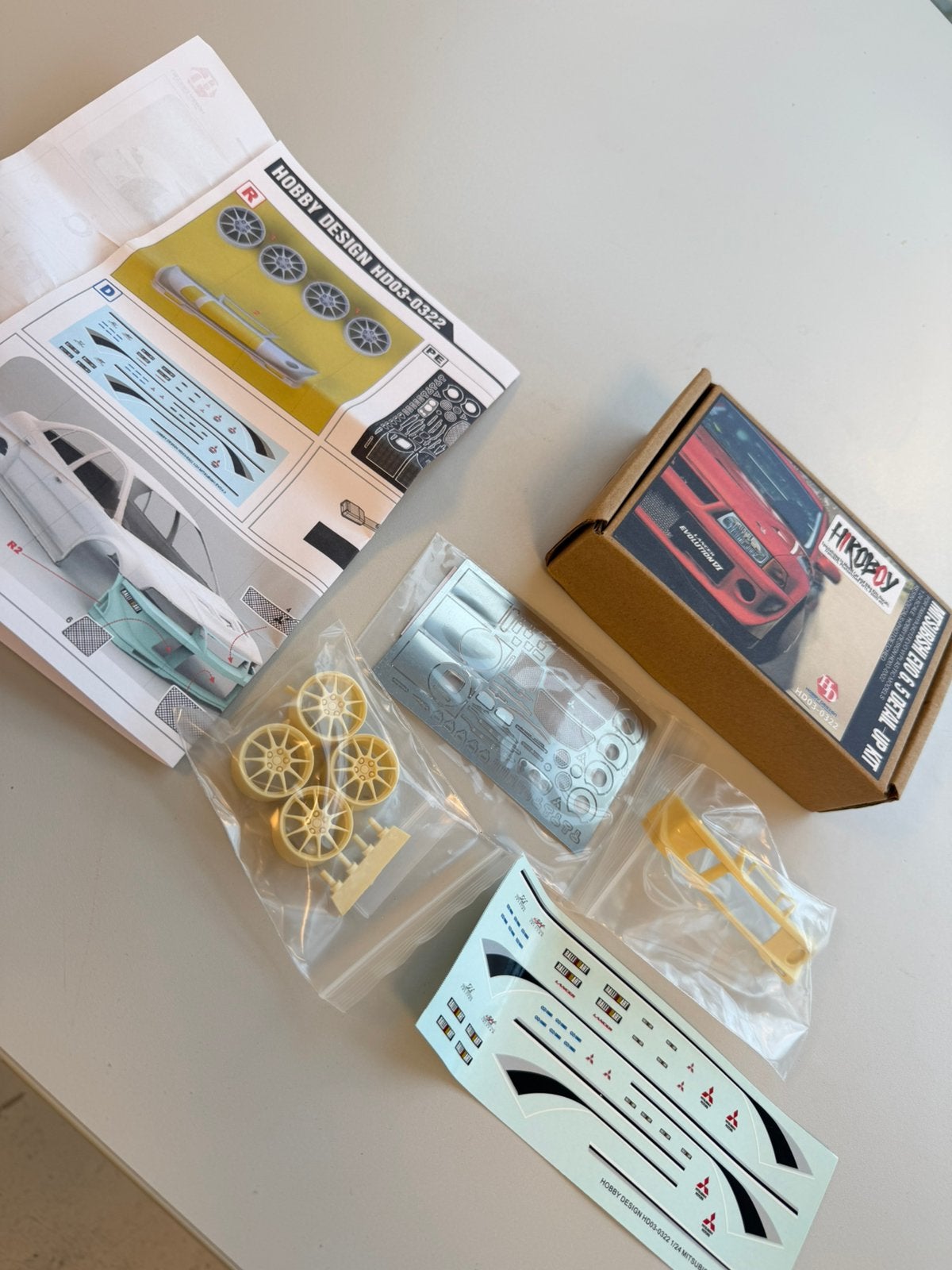 Hobby Design Mitsubishi Lancer Evo 6 Detail-Up Kit 1/24, Overige merken, Auto, Groter dan 1:32, Nieuw