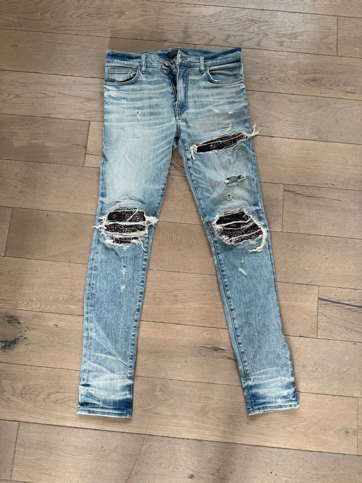 Amiri, Verzenden, Gedragen, Blauw, W33 - W34 (confectie 48/50)