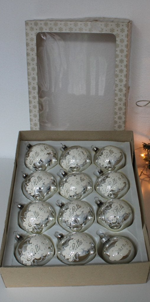 vintage doos met Stille nacht Kerst ballen, Diversen, Ophalen of Verzenden, Gebruikt