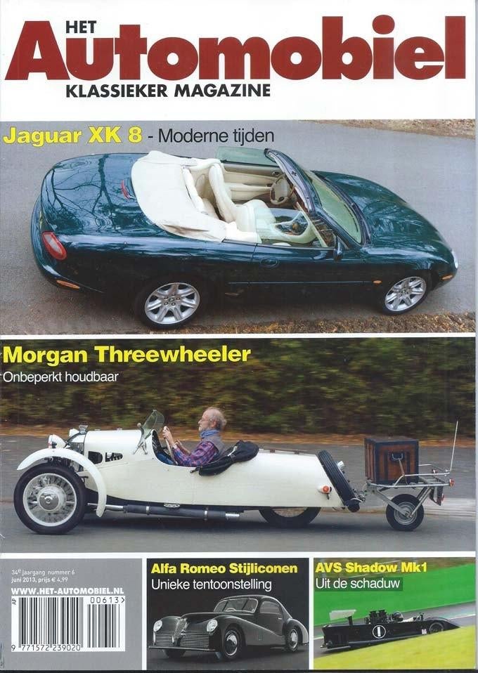 Automobiel 6 2013 : Jaguar XK8 - Morgan 3wieler - Chrysler, Ophalen of Verzenden, Gelezen, Algemeen