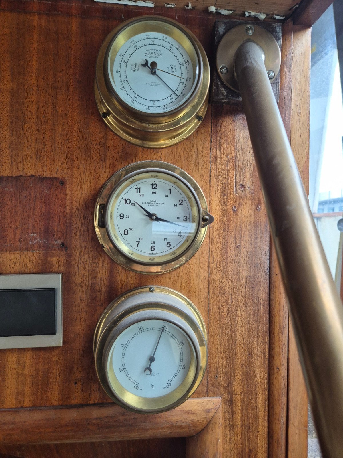 Barometer, Uurwerk, Thermometer, Ophalen of Verzenden, Gebruikt, Overige typen, Zeilboot of Motorboot