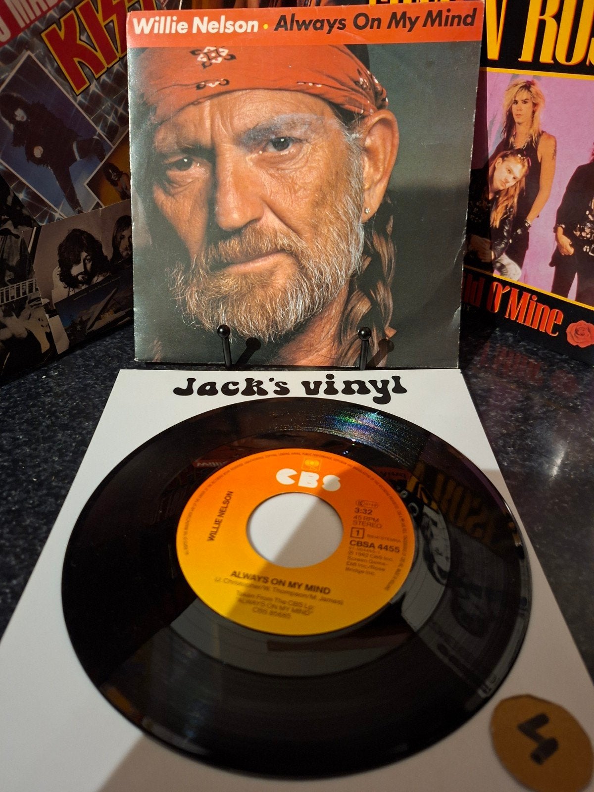 Willie Nelson - Always On My Mind (Vinyl Single)1984/4, Cd's en Dvd's, 7 inch, Ophalen of Verzenden, Zo goed als nieuw, Beschermende buitenhoes