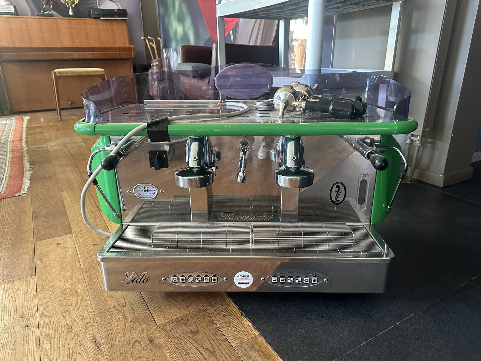 Te koop: Fiorenzato Lido 2-groeps professionele machine, Ophalen, Gebruikt