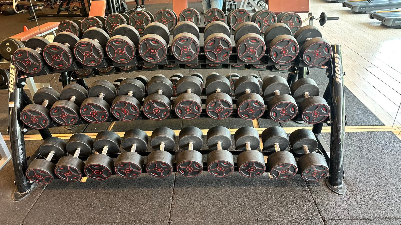 MFsport Dumbbellset 12-40kg + Hoist Dumbbellrack, Ophalen, Info@defitnessmakelaar.nl, Benen, Gebruikt