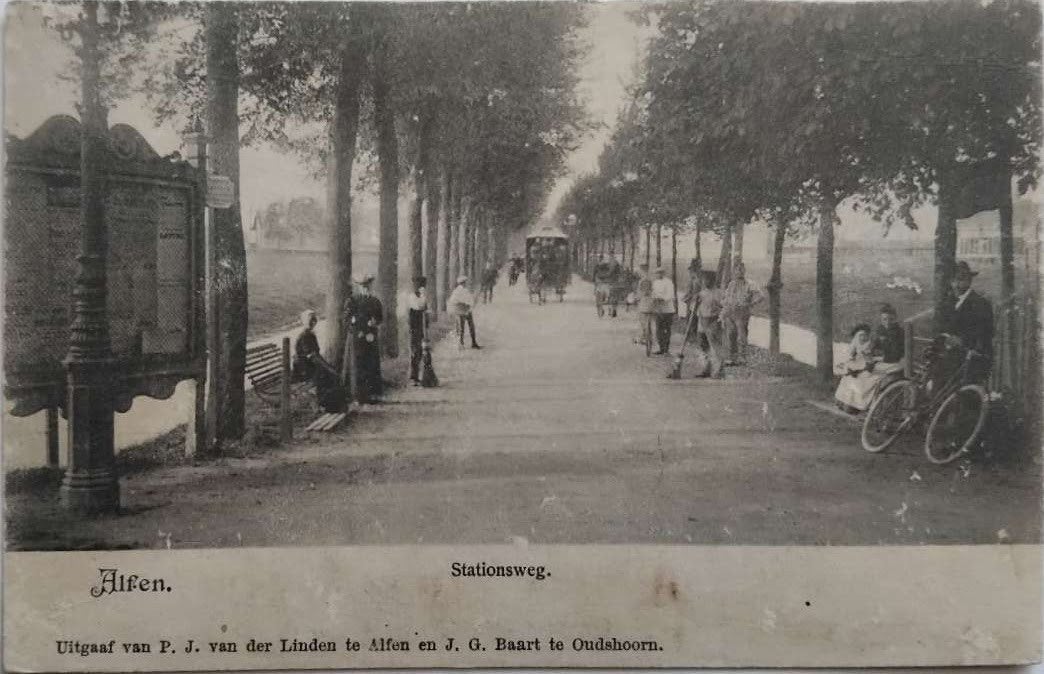 Stationsweg Alphen aan den Rijn - Paardentram, Ophalen of Verzenden, Voor 1920, Ongelopen, Zuid-Holland