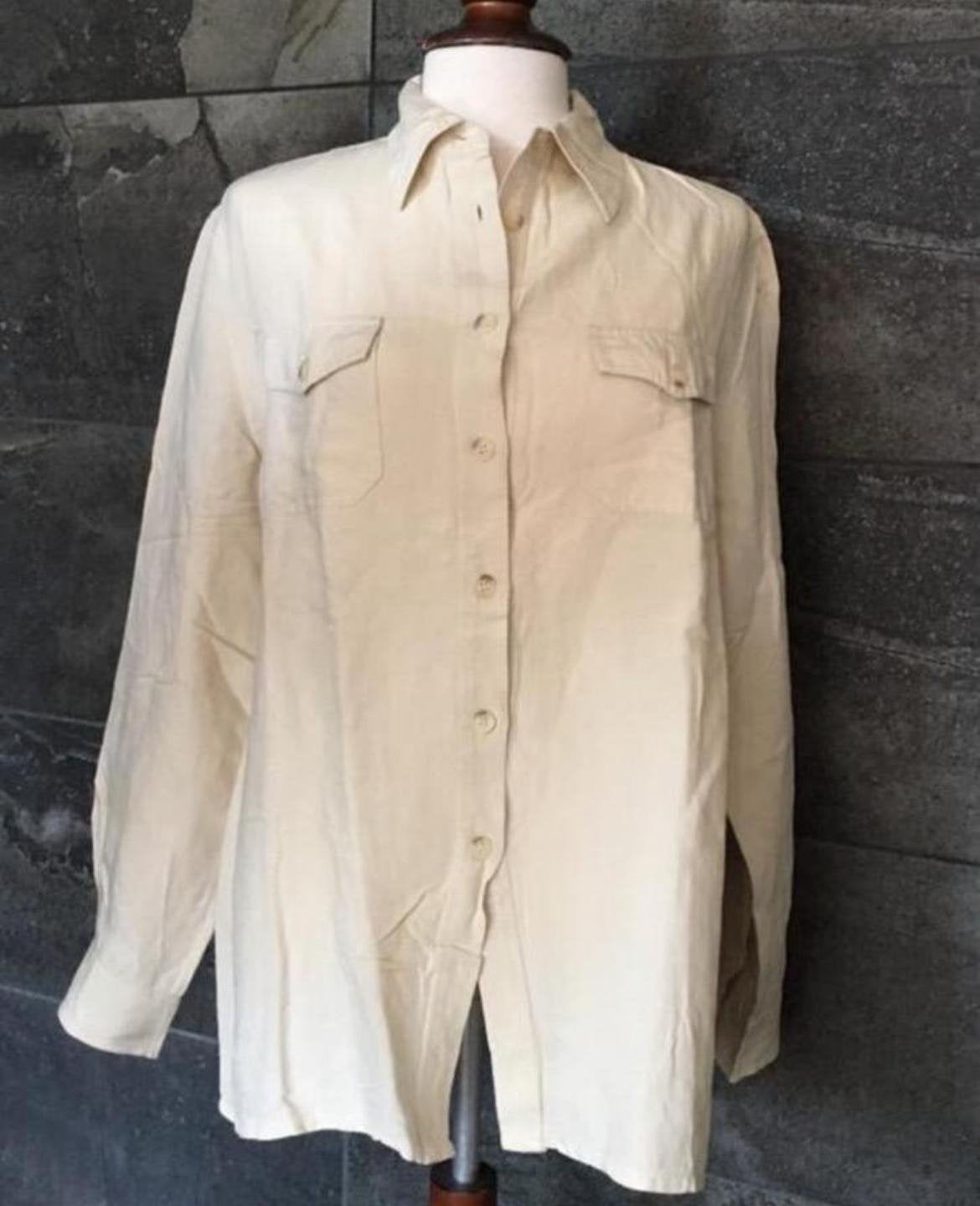 Zij Vivre Safari Tuniek Blouse Linnen Viscose Maat M Nieuw, Ophalen of Verzenden, Nieuw, Maat 38/40 (M), Beige