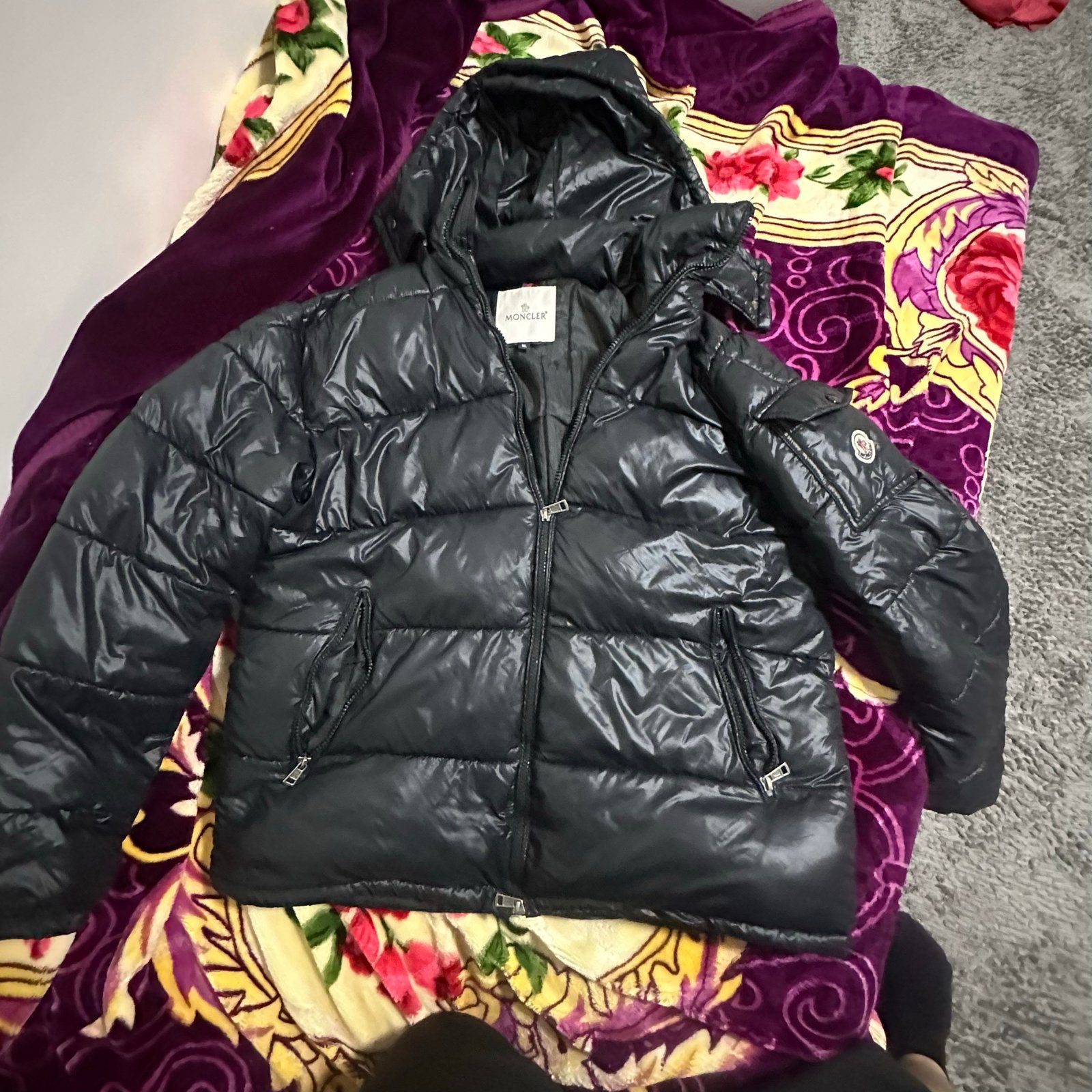 Moncler Puffer Jas Zwart - Maat XL, Ophalen of Verzenden, Zo goed als nieuw, Maat 56/58 (XL), Zwart