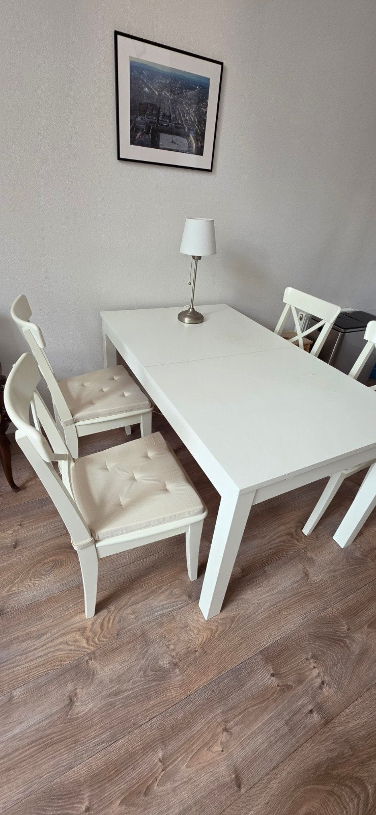 IKEA eettafel met 4 stoelen - Ophalen in Delft, Huis en Inrichting, Ophalen, Gebruikt, Vier personen, Rechthoekig