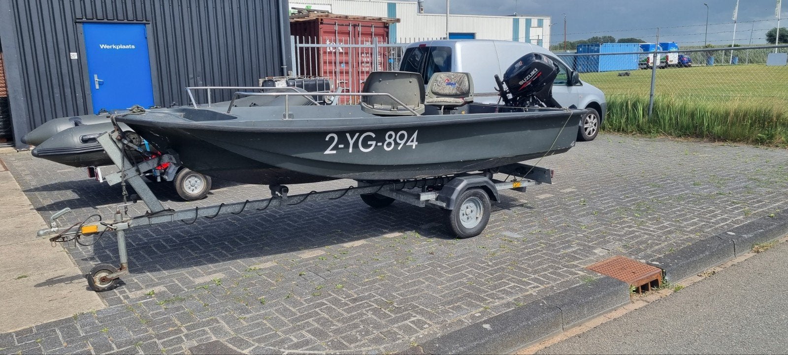 visboot met 20 pk Suzuki buitenboordmotor, Gebruikt, Aluminium, Ophalen of Verzenden, Viertaktmotor