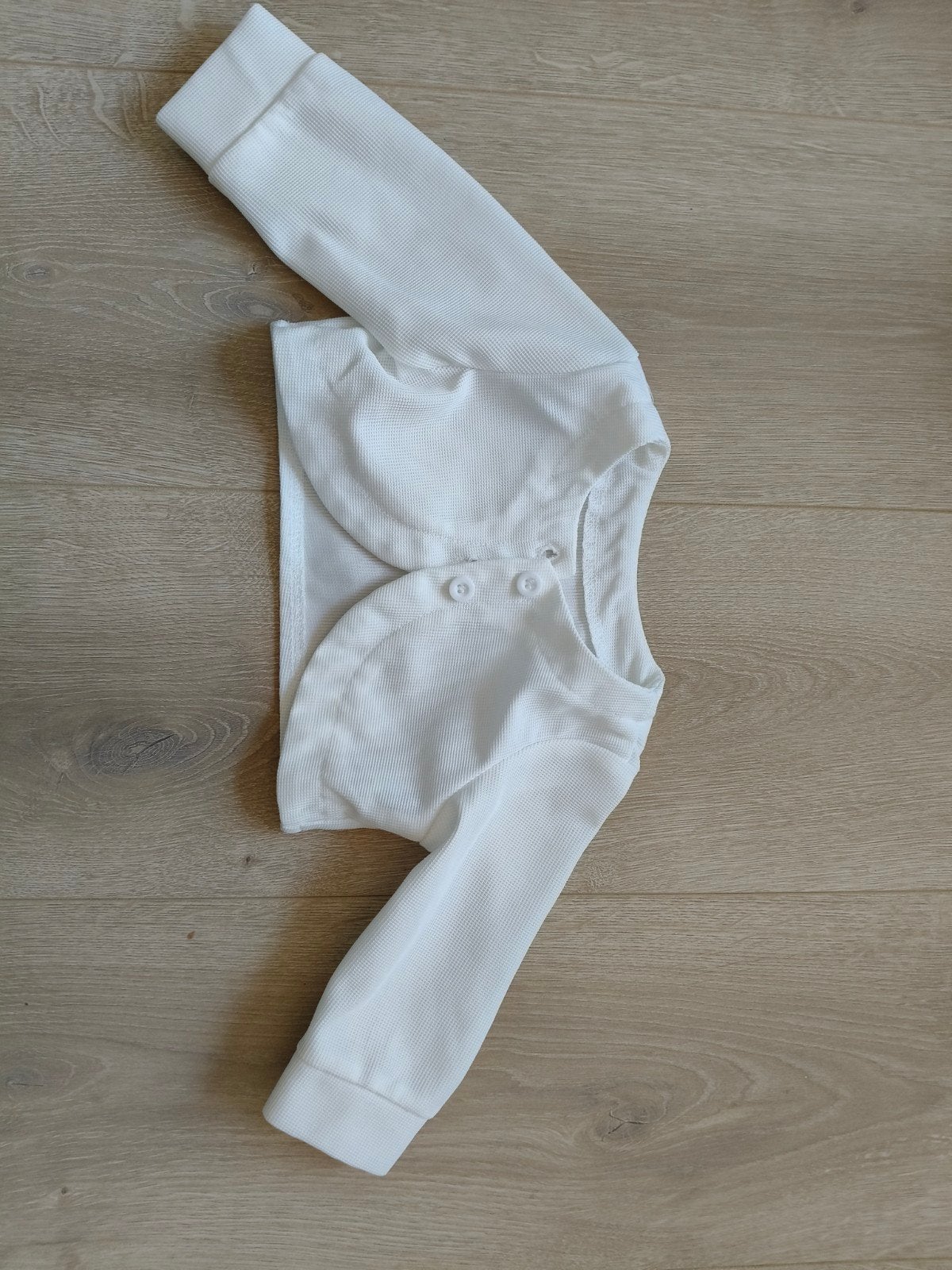 Bolero wit 3-6 maanden, Shein, Ophalen of Verzenden, Zo goed als nieuw, Truitje of Vestje