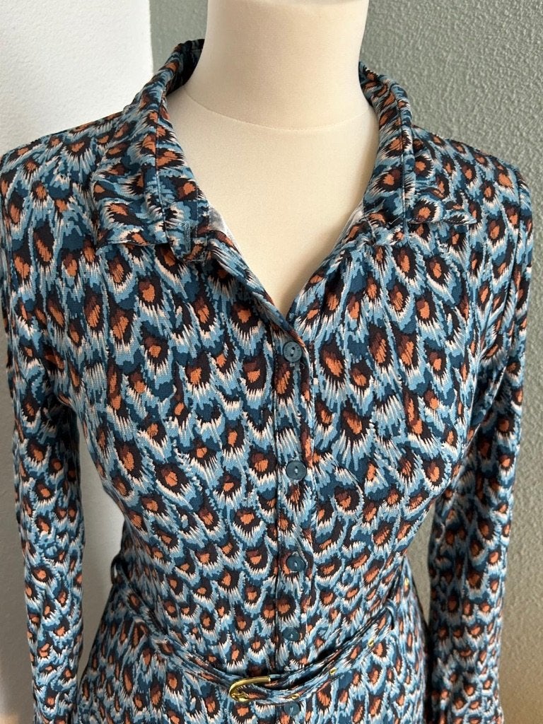 Fabienne Chapot maat 38 blauwe Hayley jurk 190, Maat 38/40 (M), Blauw, Ophalen of Verzenden, Zo goed als nieuw