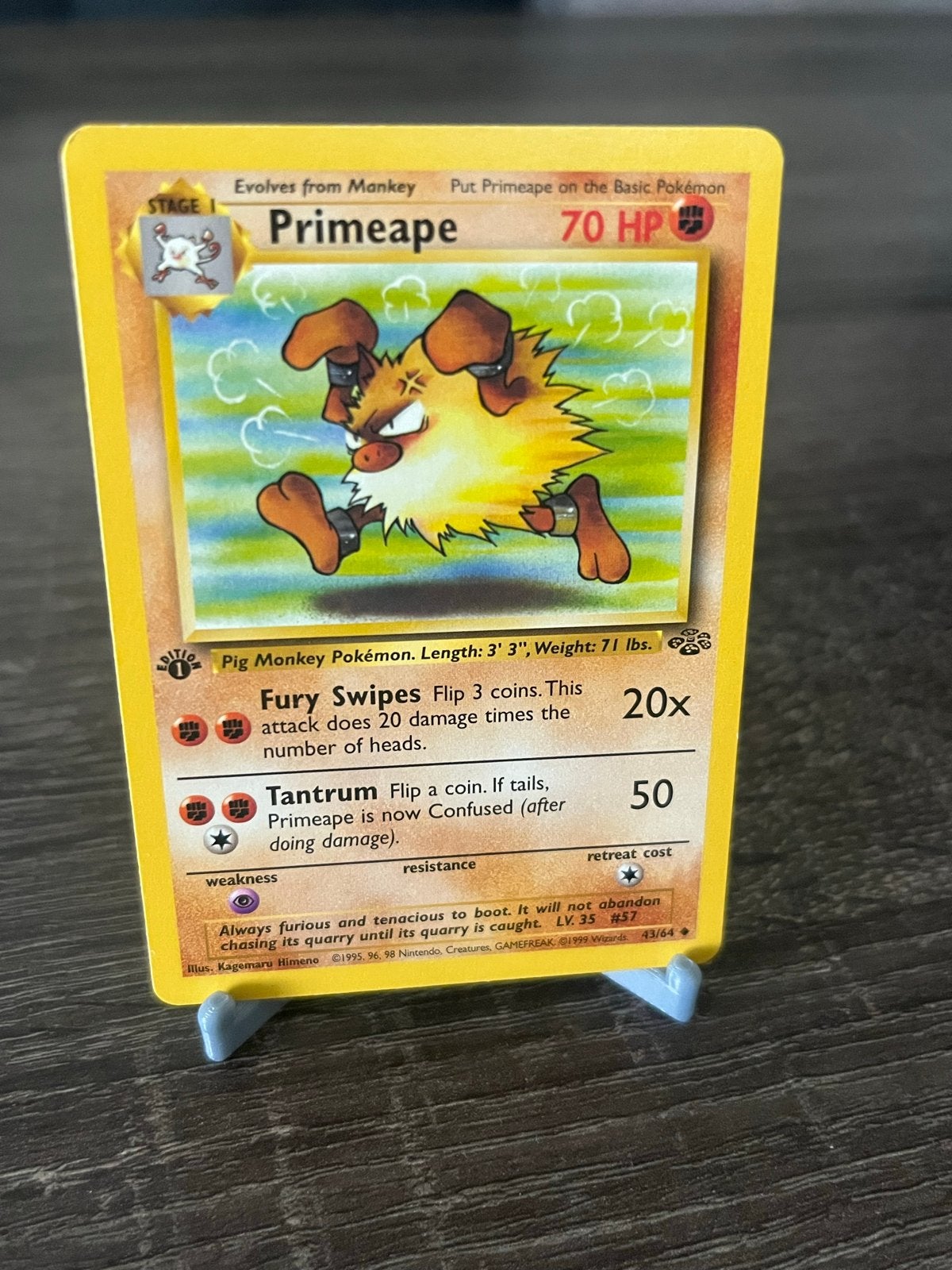 Primeape 1st edition (43/64) - Jungle - EX, Ophalen of Verzenden, Zo goed als nieuw, Losse kaart
