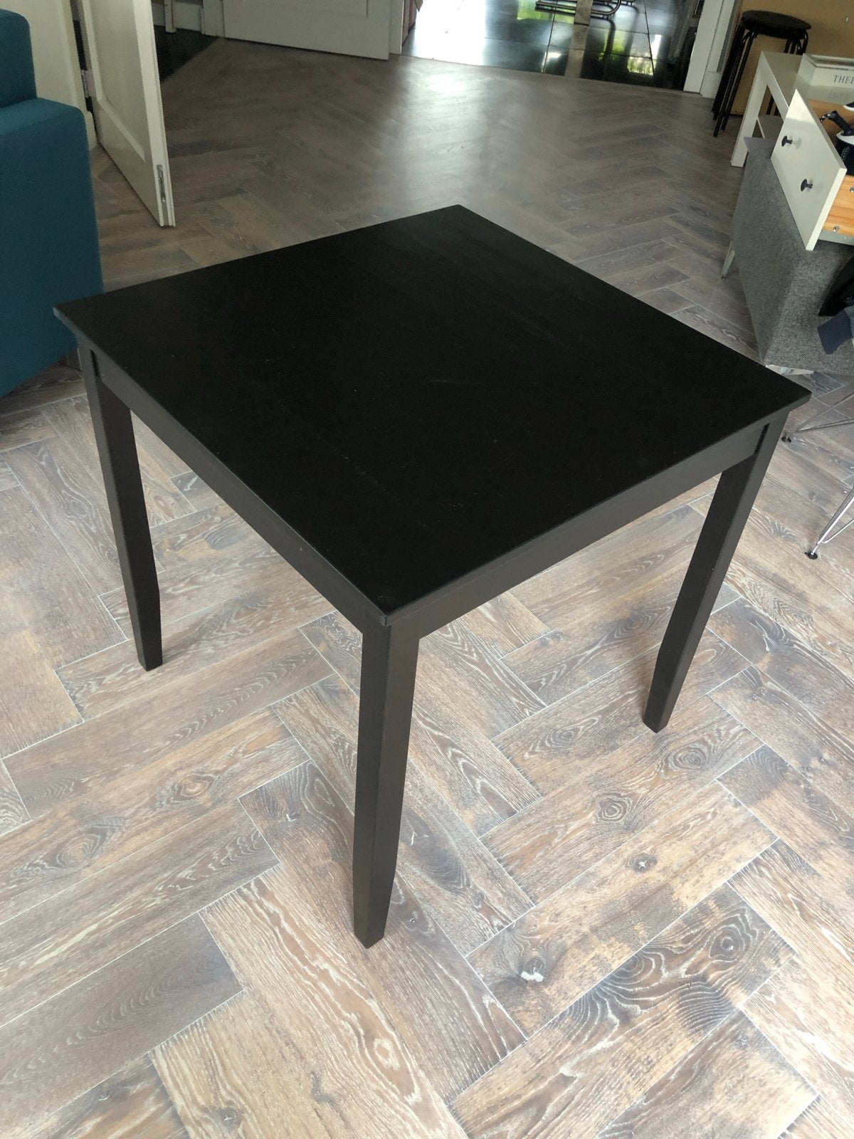IKEA Tafel 90x90 cm - Zwart, Ophalen, Gebruikt, 100 tot 150 cm, Vierkant