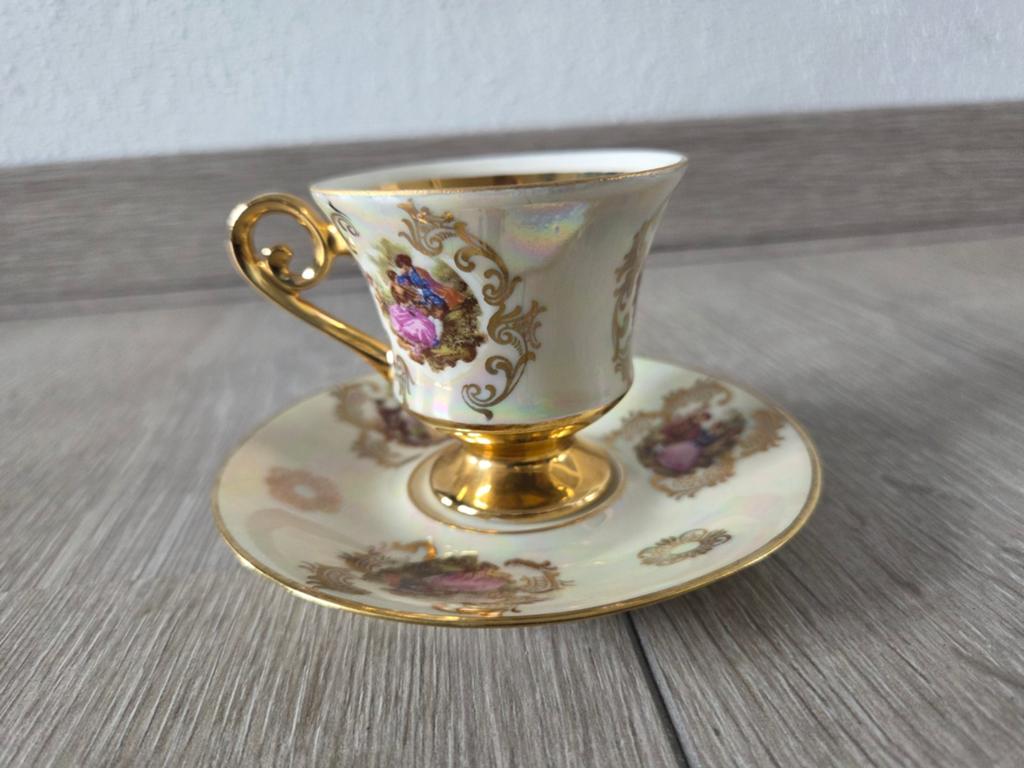 Vintage kopje en schoteltje van alka kunst, Antiek en Kunst, Ophalen of Verzenden