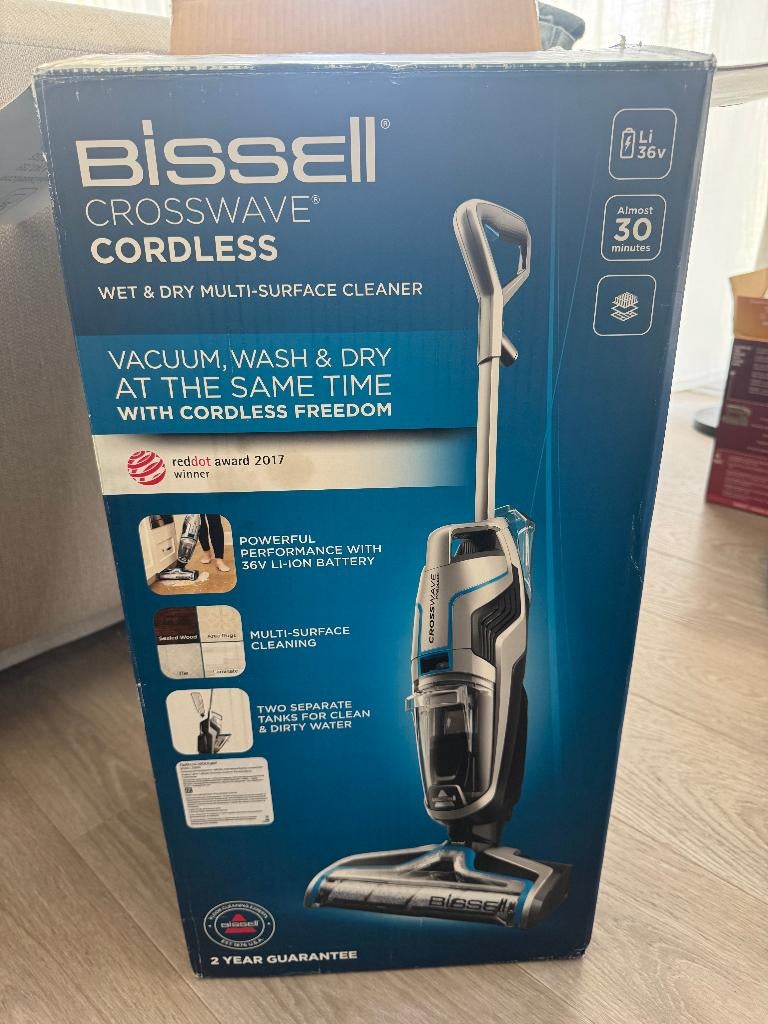 Bissel Crosswave Cordless cleaner, Witgoed en Apparatuur, Stofzuigers, Zo goed als nieuw, Waterstofzuiger, Ophalen of Verzenden