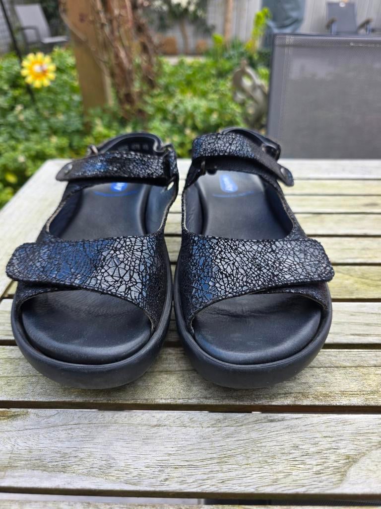 Wolky dames sandalen, maat 40 - Zo goed als nieuw!, Wolky, Zwart, Zo goed als nieuw, Sandalen of Muiltjes
