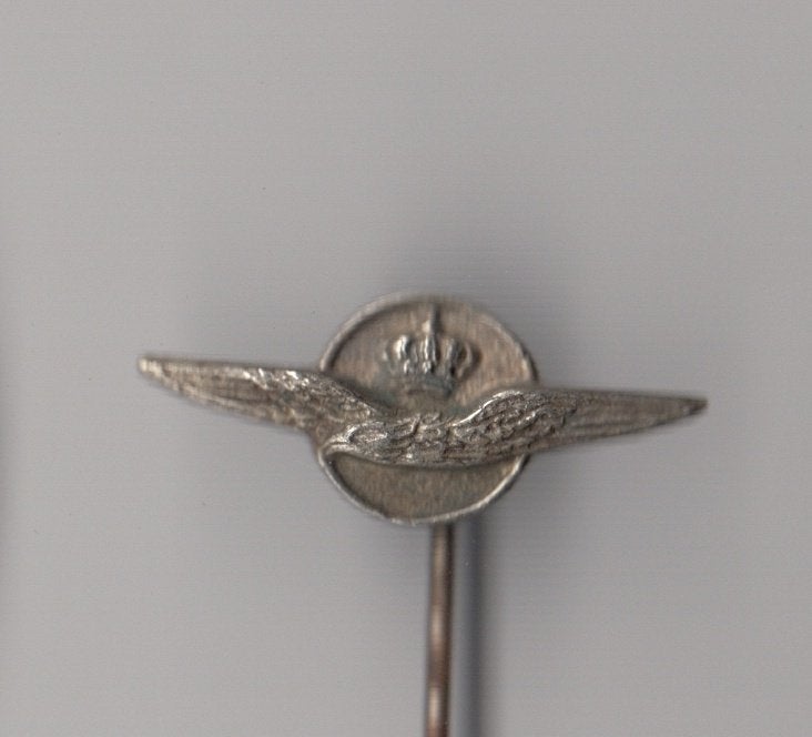 KLU Luchtmacht logo Vogel zilverkleur speldje, Niet vindbaar, Niet vindbaar, Luchtmacht, Nederland