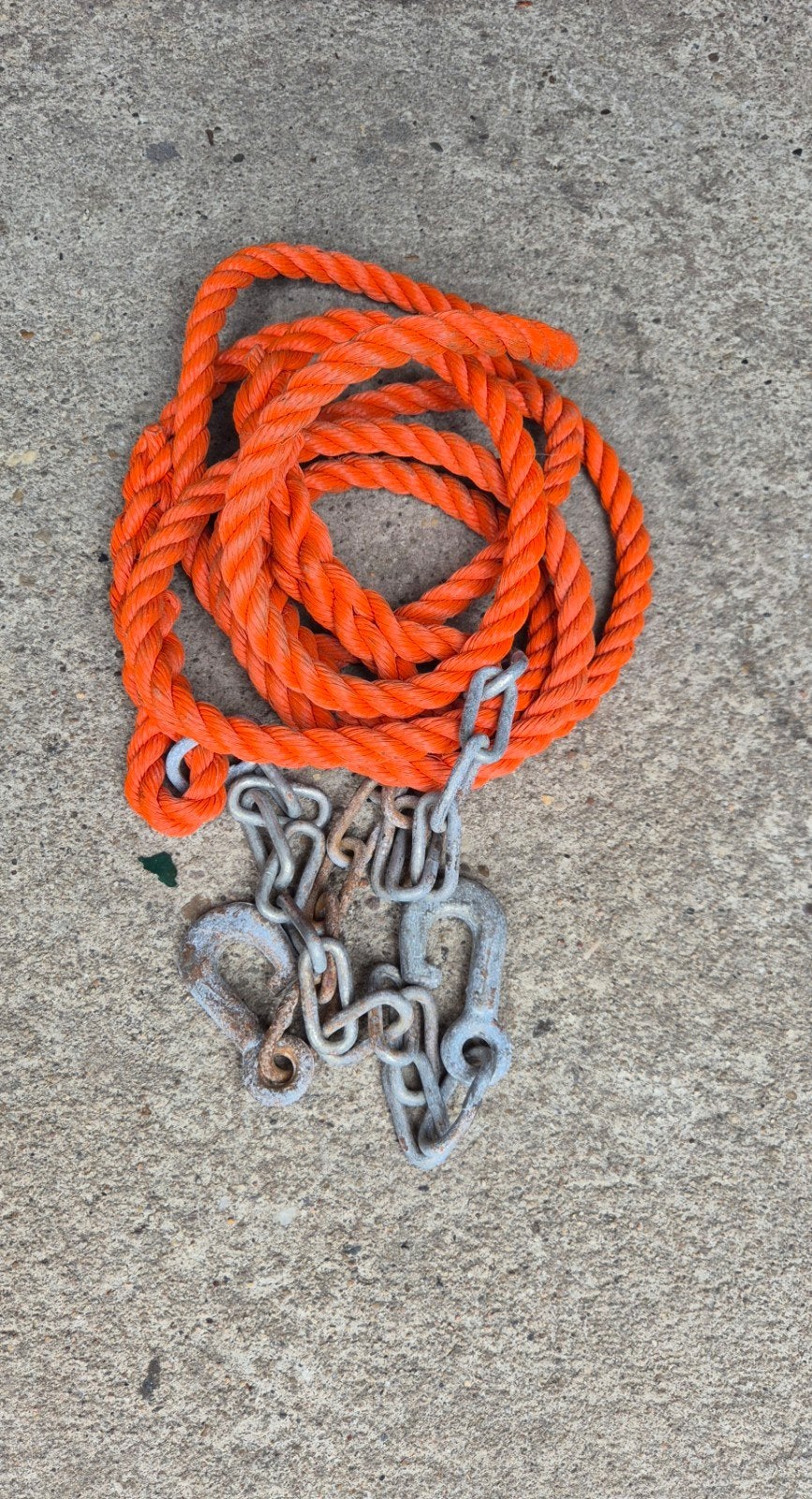 Robuuste oranje auto sleepkabel met ketting en haken
​, Ophalen