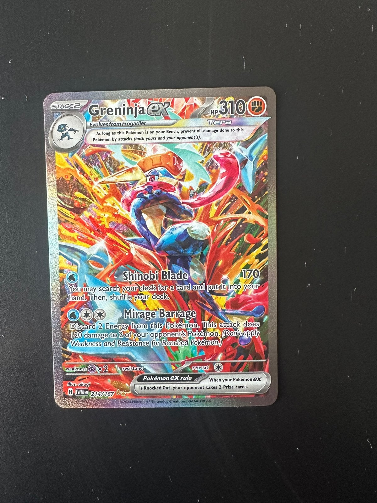 Pokemon Greninja Ex 214, Ophalen of Verzenden, Zo goed als nieuw