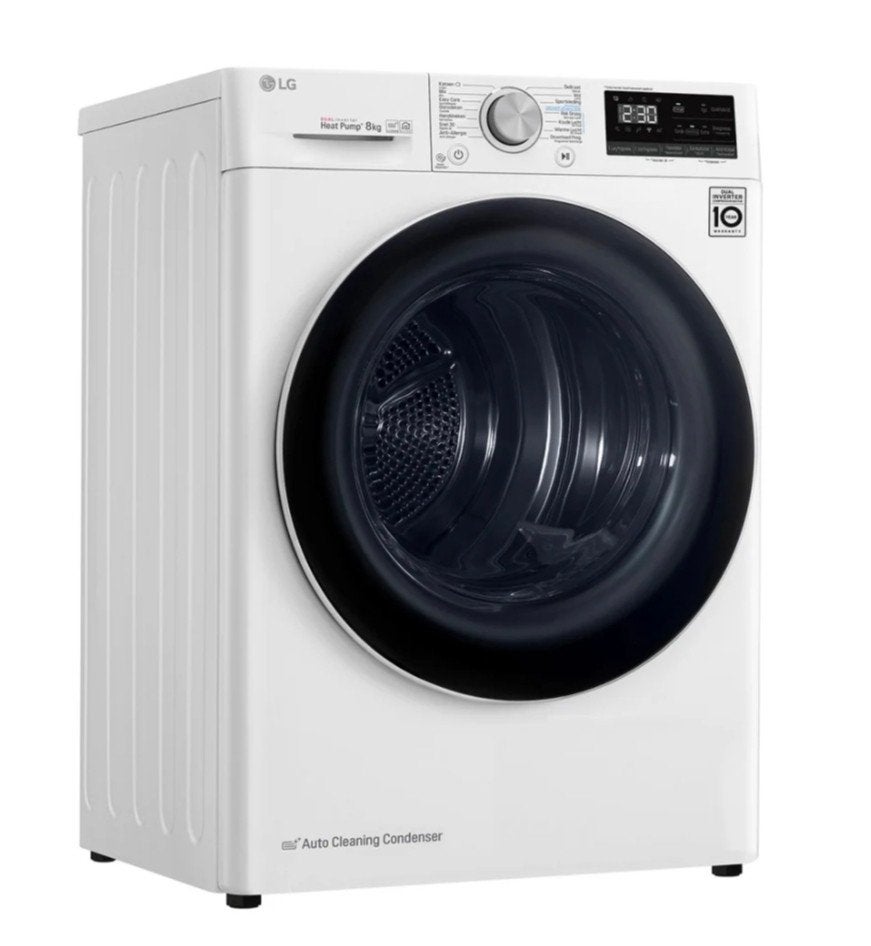 Zelfreinigende LG A++ warmtepompdroger 8 kg ook wol, Witgoed en Apparatuur, Wasdrogers, Ophalen, Gebruikt, Anti-kreukfase, 8 tot 10 kg