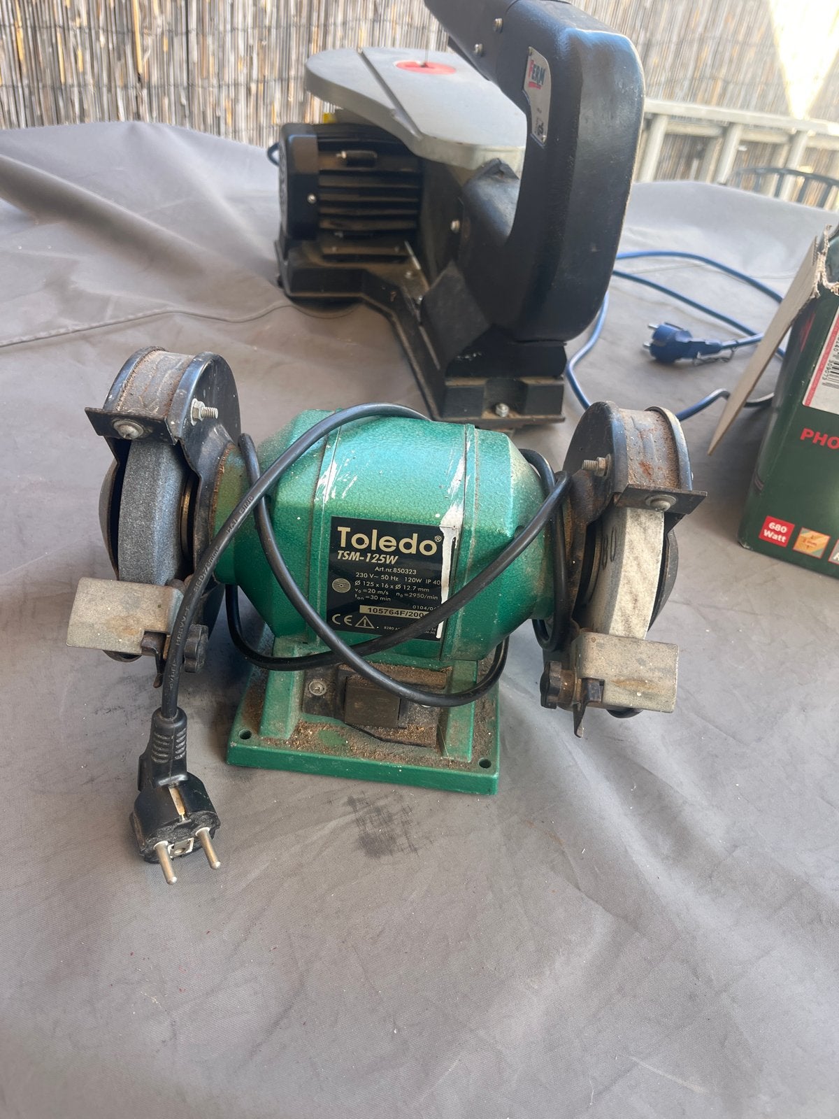 Toledo TSM-125W bankslijpmachine, Doe-het-zelf en Verbouw, Gereedschap | Slijpmachines, Ophalen of Verzenden, Gebruikt, Minder dan 700 watt