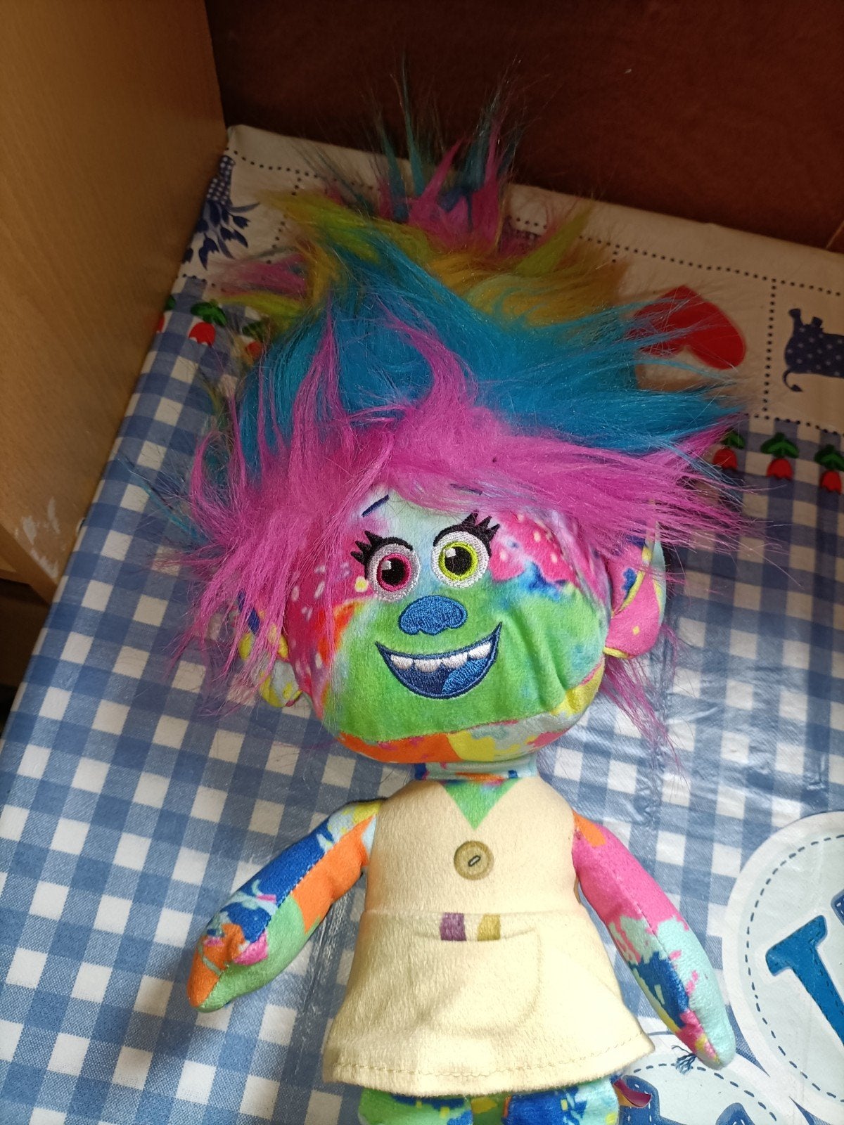 Trolls knuffel 47 cm groot met mooie kleuren, Ophalen of Verzenden, Zo goed als nieuw, Overige typen