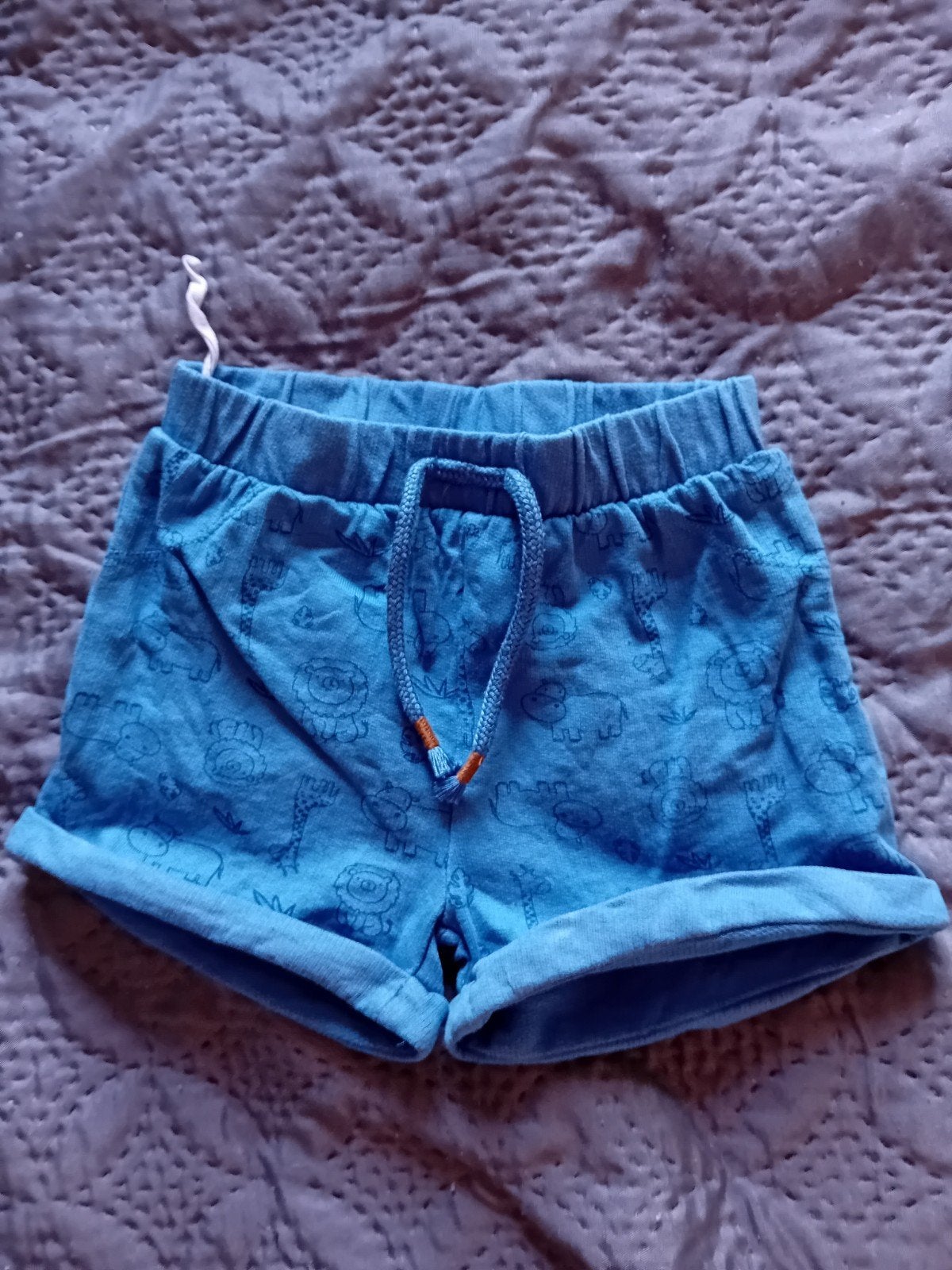 Kort joggingbroekje Ergee maat 68 met dierenprint, Broekje, Ophalen of Verzenden, Zo goed als nieuw, Ergee