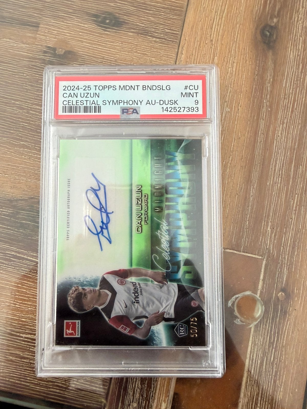 Can Uzun RC Auto /75 PSA 9 Topps Midnight Celestial Symphony, Ophalen of Verzenden, Zo goed als nieuw, Plaatje