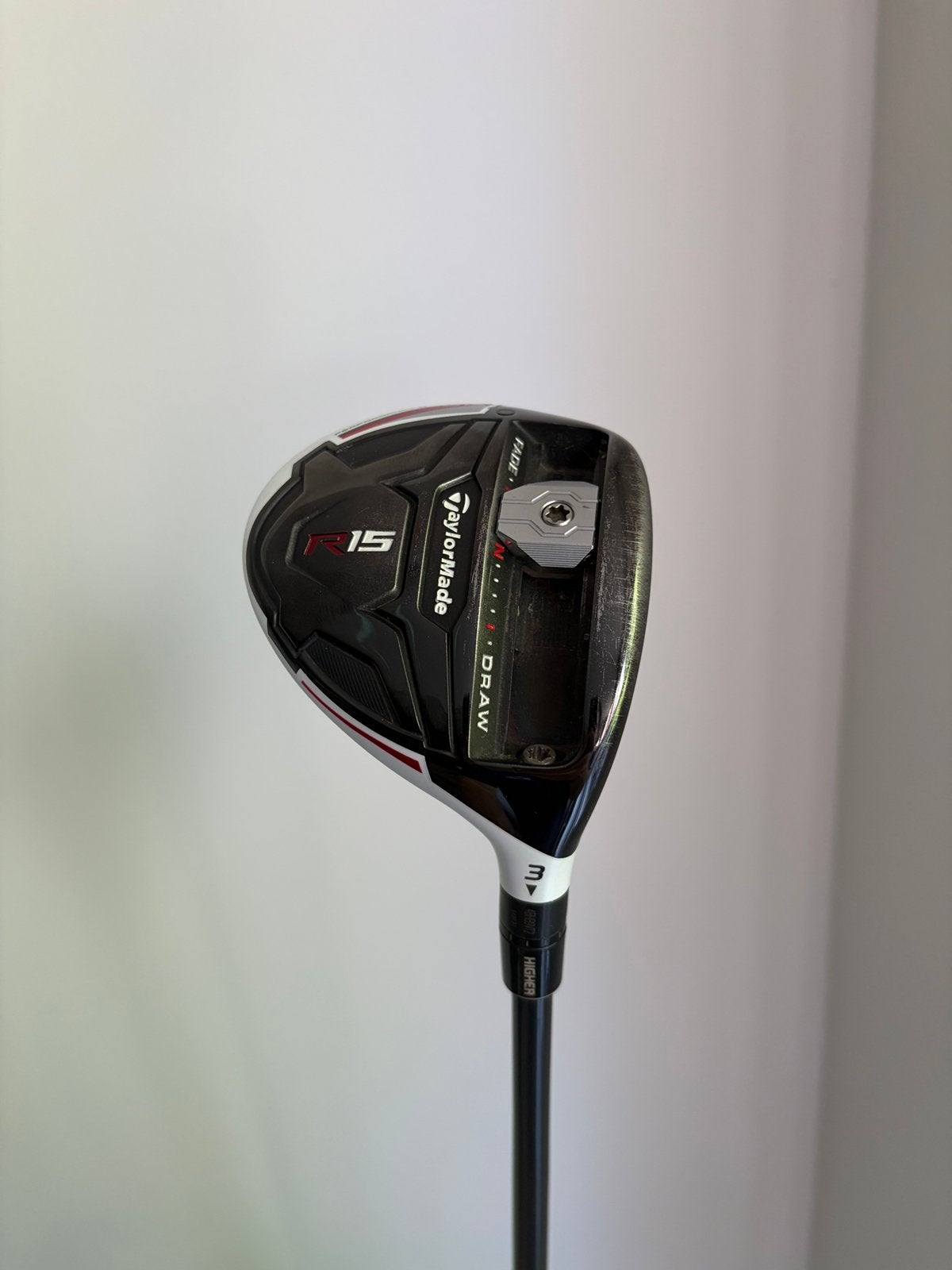 Taylormade R15 3 wood 15* stiff, Ophalen of Verzenden, Zo goed als nieuw, Club