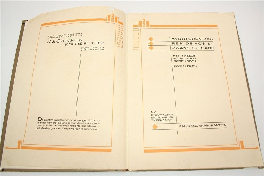 Rein de Vos en Zwans de Gans — Uniek K&G Plaatjesalbum 1930, Ophalen of Verzenden, Gelezen
