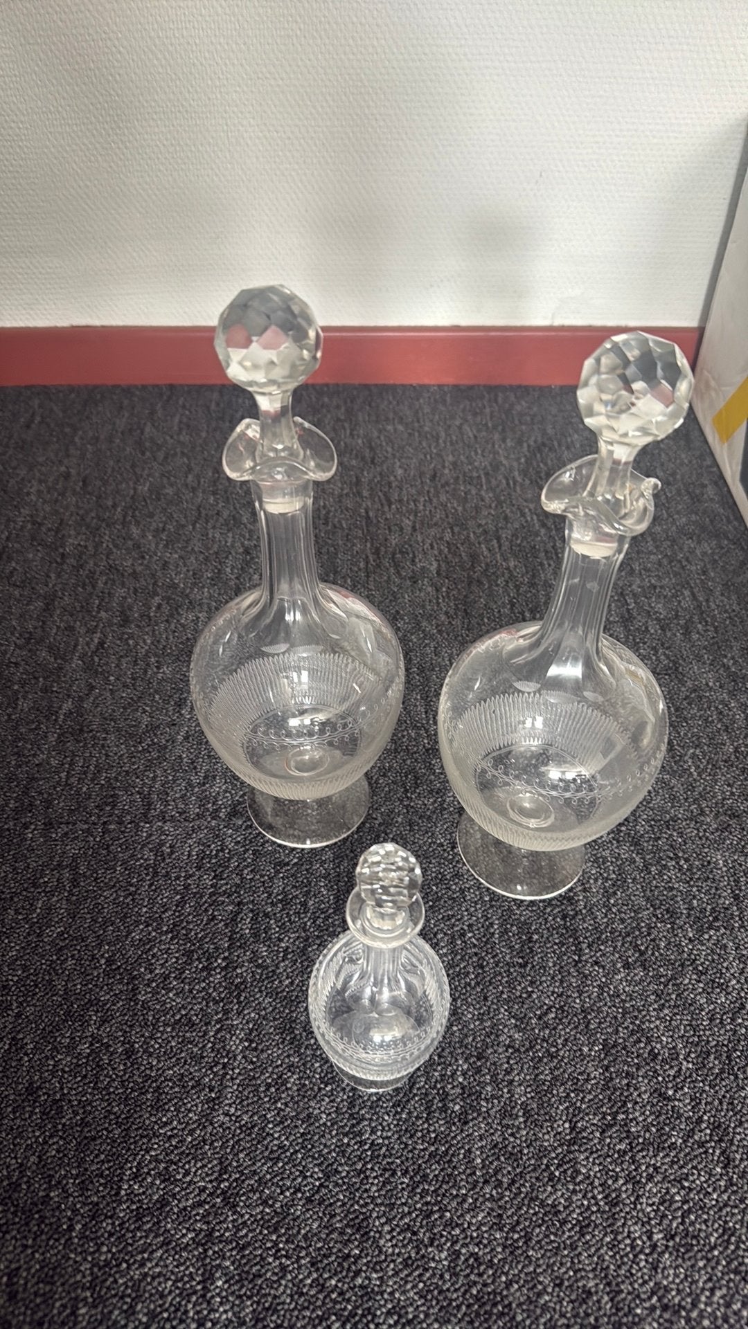 Set antiek glazen Karaf, Antiek en Kunst, Antiek | Glas en Kristal, Ophalen of Verzenden