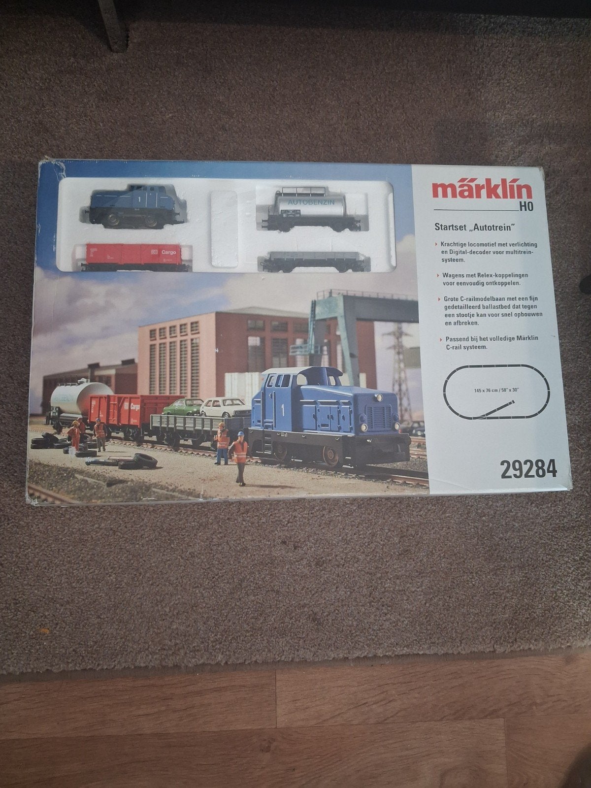 Märklin HO Startset "Autotrein" 29284, Wisselstroom, Treinset, Ophalen of Verzenden, Zo goed als nieuw