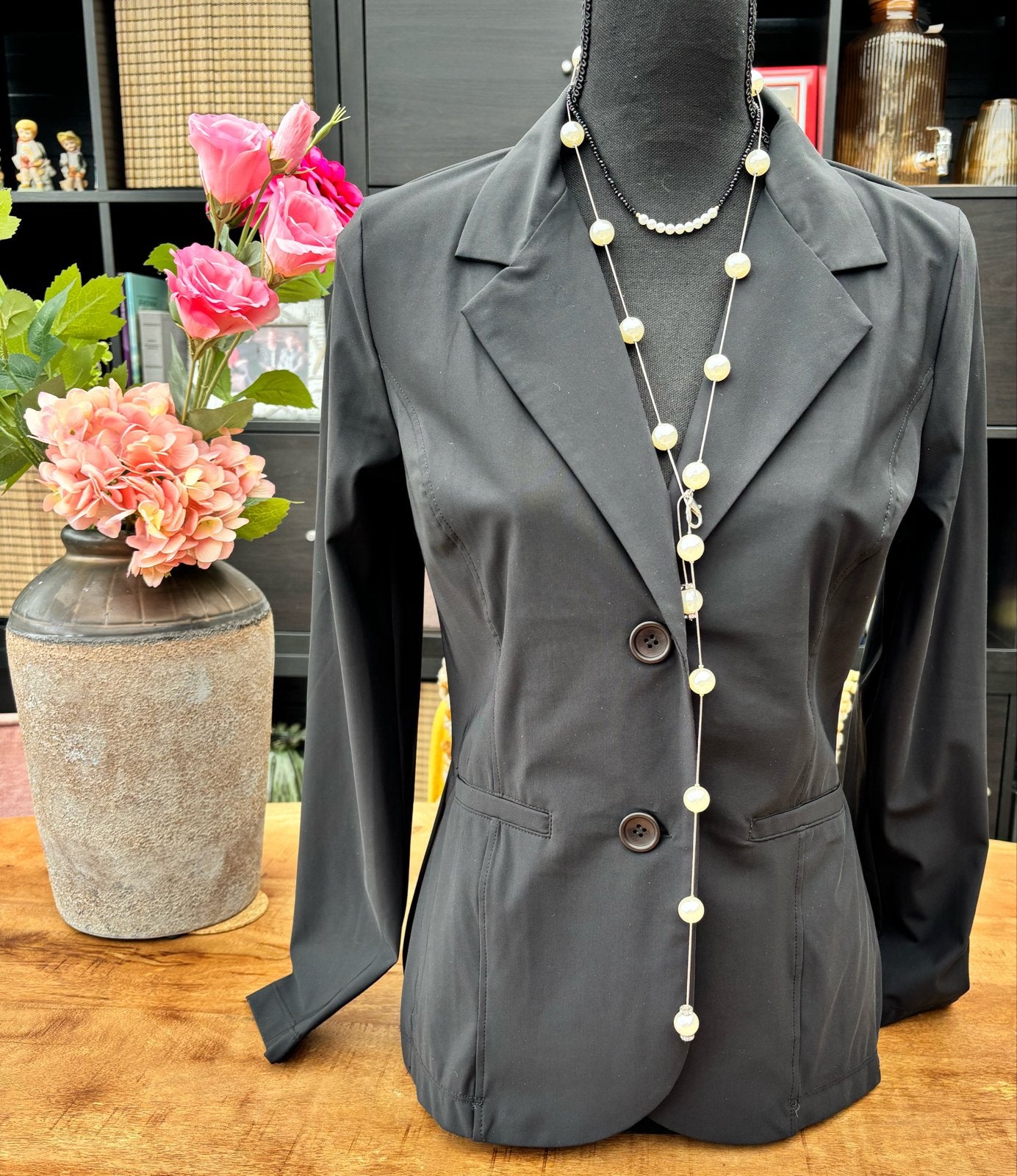 4 Nieuwe Angelle Milan Travelwear Blazers - Zwart (S, M, L), Zwart, Maat 42/44 (L), Nieuw, Ophalen of Verzenden