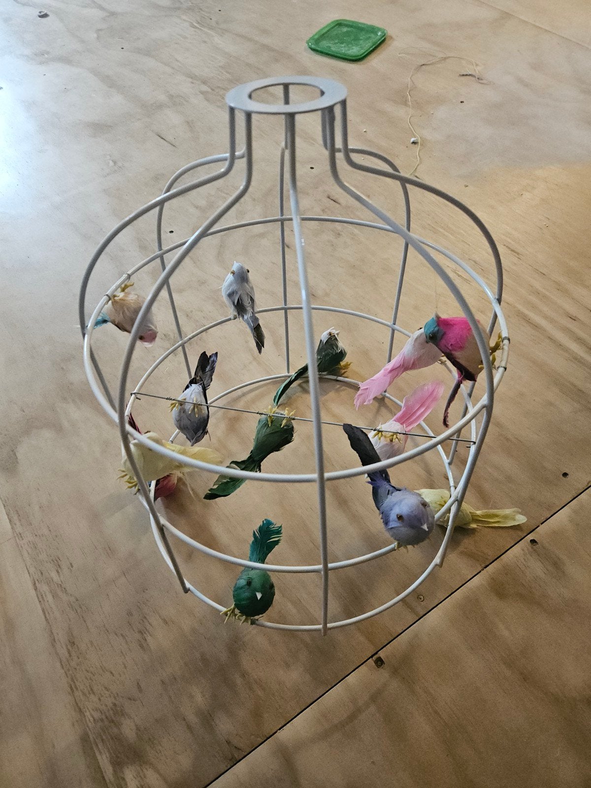 Lamp met kleurrijke vogels, Huis en Inrichting, Ophalen, Meerkleurig, Metaal, Gebruikt